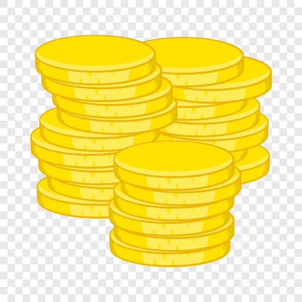 Gold coins icon, cartoon style — Stock Vector