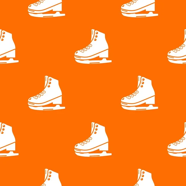 Schlittschuhe Eis Muster Vektor orange — Stockvektor