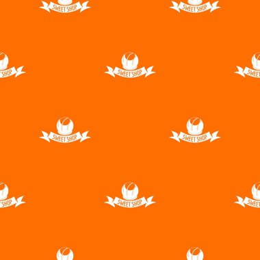 Çikolata tatlı Dükkanı desen vektör turuncu