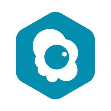 Kızarmış yumurta simgesi, basit tarzı