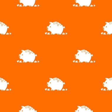 Kırık kumbara tasarlamak turuncu vektör