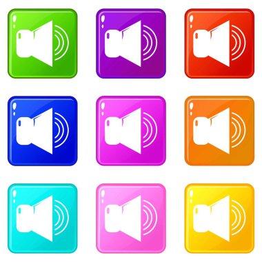 9 renk koleksiyon simgeler sesini ayarla