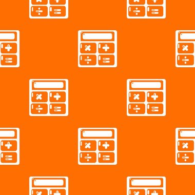 Hesap makinesi desen vektör turuncu
