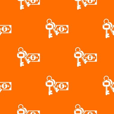 Güvenli para desen vektör turuncu