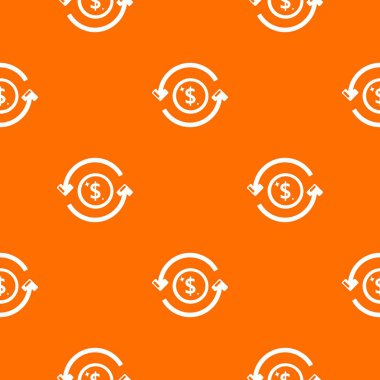 Dolaşım para desen vektör turuncu