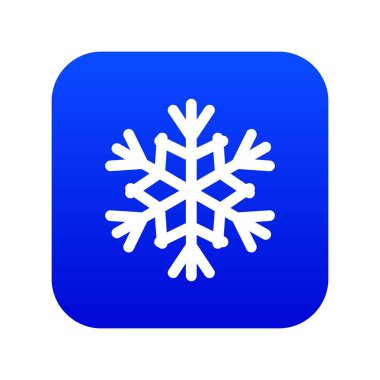 Kar tanesi simgesi dijital mavi