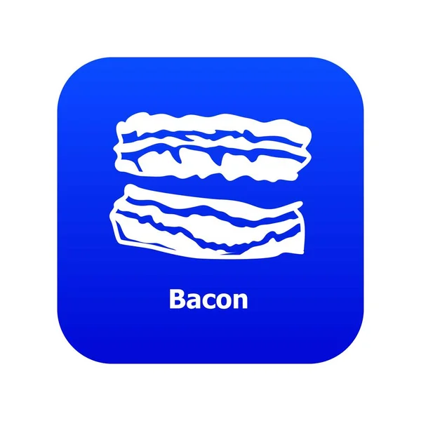 Bacon ikonen blå vektor — Stock vektor