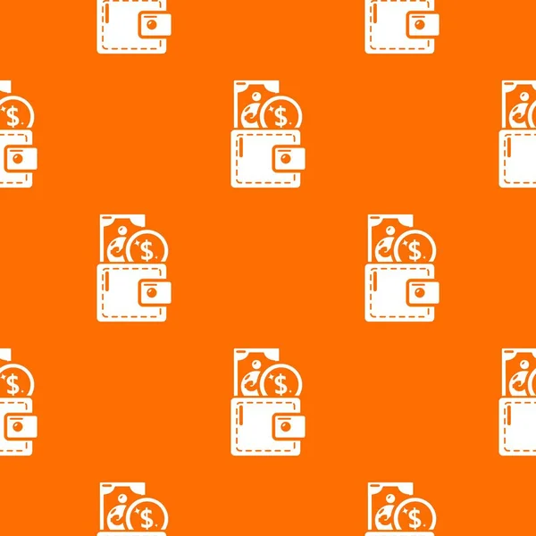Portemonnaie Muster Vektor orange — Stockvektor