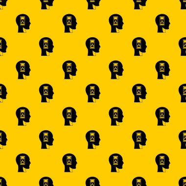 Kum saati baş tasarlamak vektör