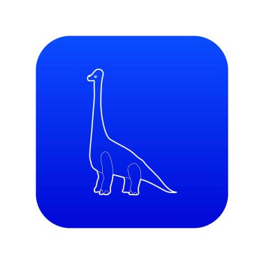 Diplodocus mavi simge vektör