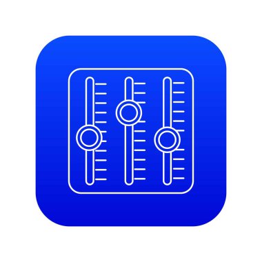 Ses karıştırıcı mavi simge vektör