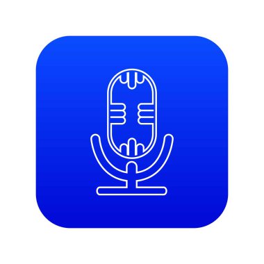 Stüdyo mikrofon simgesi mavi vektör