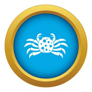 Yengeç deniz hayvan simgesi mavi vektör izole