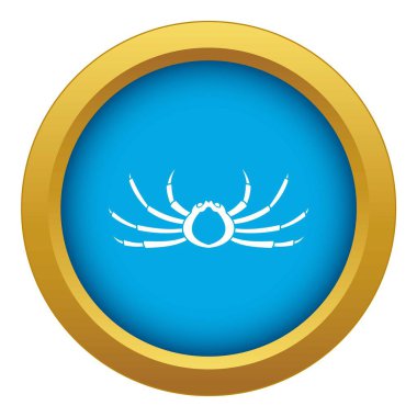 Japon örümcek yengeci mavi simge vektör izole