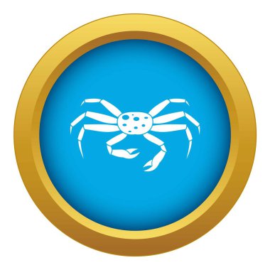 Yengeç deniz ürünleri mavi simge vektör izole