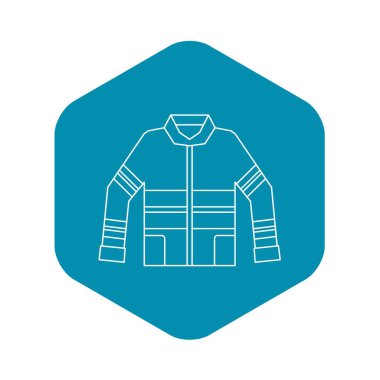 İtfaiyeci ceket simgesi, anahat stili