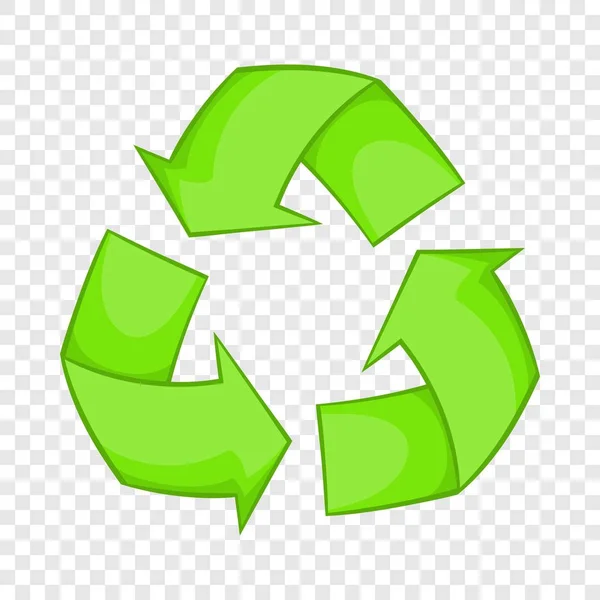 Recycling icon, cartoon style — Stock Vector