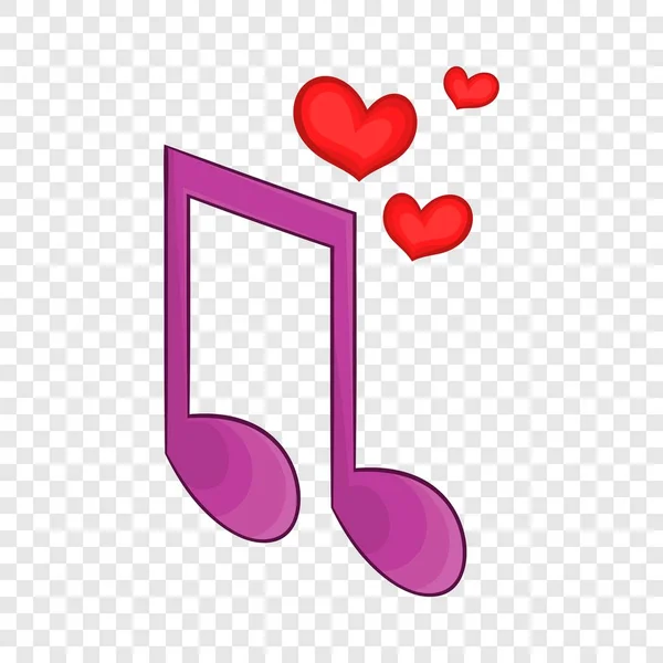 Love song icon, cartoon style — Stock Vector