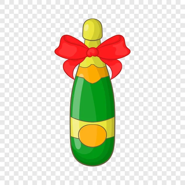 Botella de champán icono, estilo de dibujos animados — Vector de stock