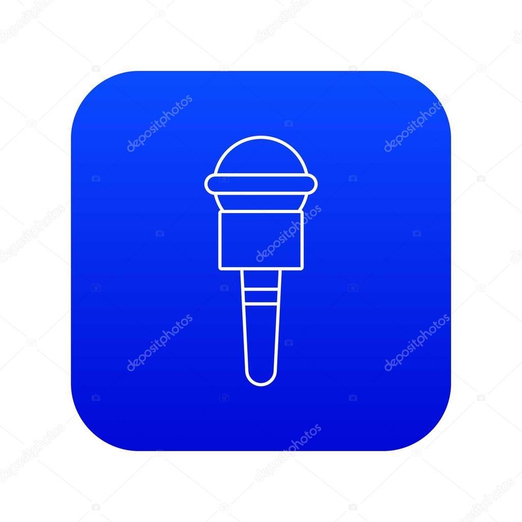 Microphone icon blue vector