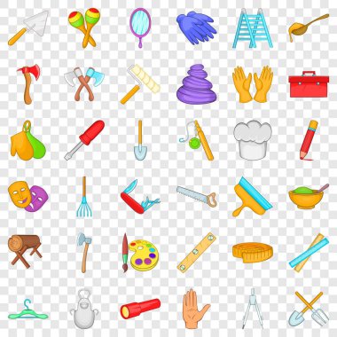 Zanaat aracı simgeler ayarla, tarzı çizgi film