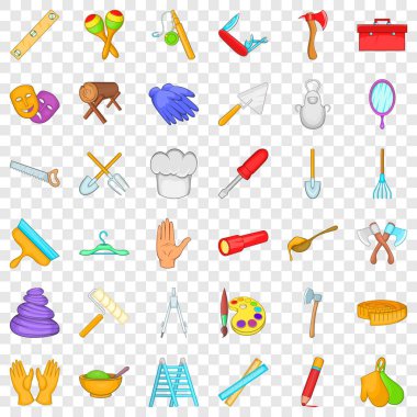 Çalışma simgeler kümesi, karikatür tarzı