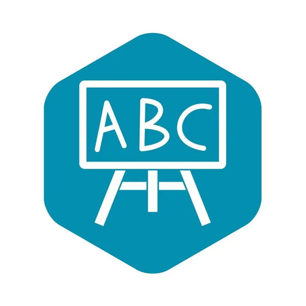 Tabule s ikonou číts Abc, jednoduchý styl — Stockový vektor