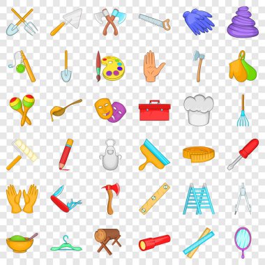 İşgal Icons set, karikatür tarzı