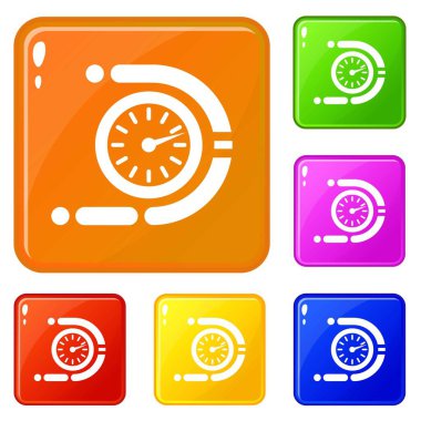 Zamanlayıcı simgeler vektör renk ayarla