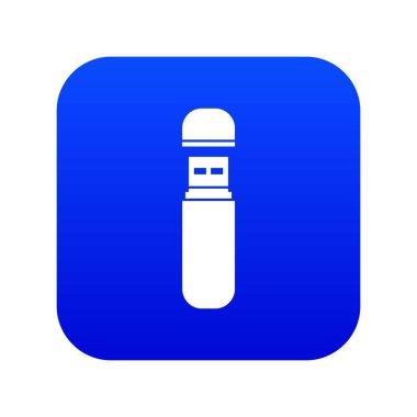 USB flash sürücü simgesi dijital mavi