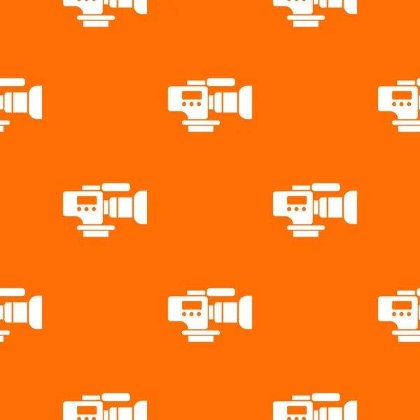 Tv cámara patrón vector naranja — Archivo Imágenes Vectoriales