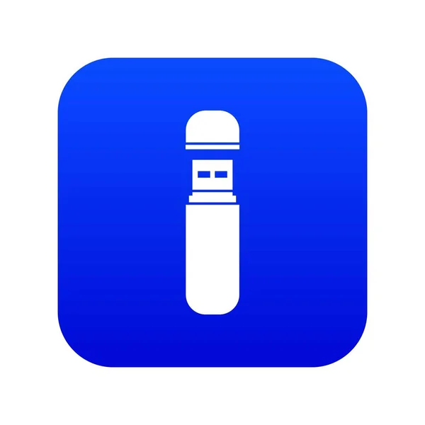 USB icono de la unidad flash azul digital — Archivo Imágenes Vectoriales