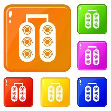 Trafik ışığı simgeler vektör renk ayarla