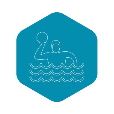 Su topu player simgesi, basit tarzı