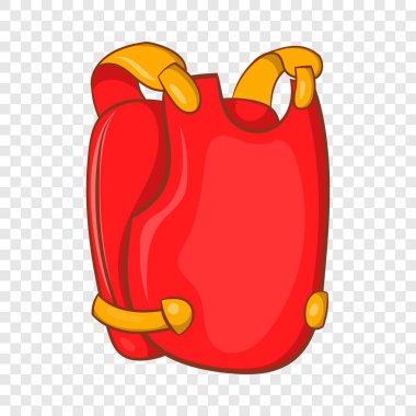 Kırmızı paintball yelek simgesi, karikatür tarzı