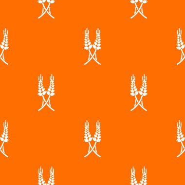 Uzun vadeli buğday desen vektör turuncu