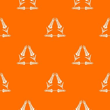 Kış sertleştirilmiş buğday desen vektör turuncu