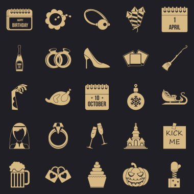 Değerli hediye Icons set, basit tarzı