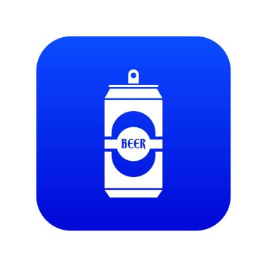 Alüminyum kutu simgesi dijital mavi