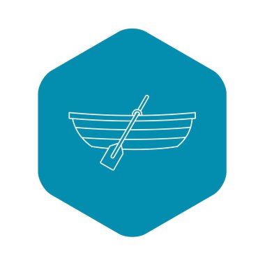 Kürekler simgesi, anahat stili tekne