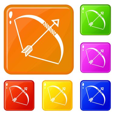 Elven yay simgeler vektör renk ayarla