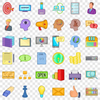 En iyi fikir Icons set, karikatür tarzı