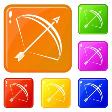 Elf yay simgeler vektör renk ayarla