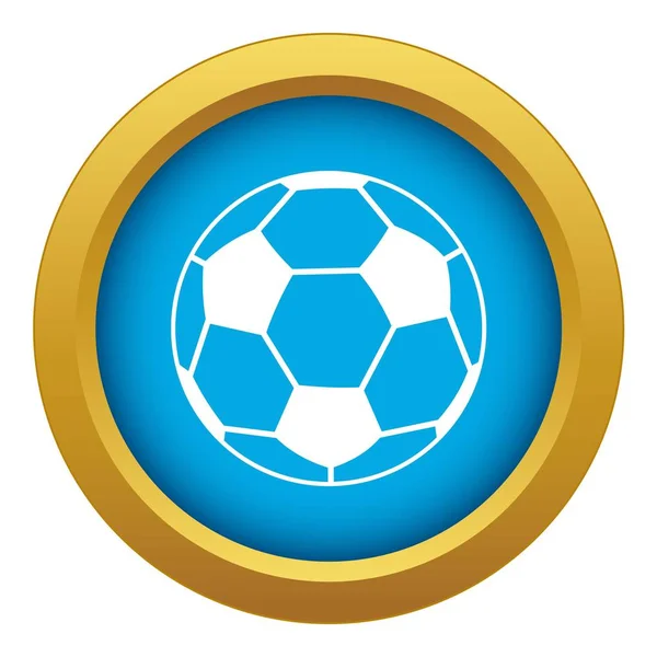 Soccer ball icon blue vector isolated — Stock Vector