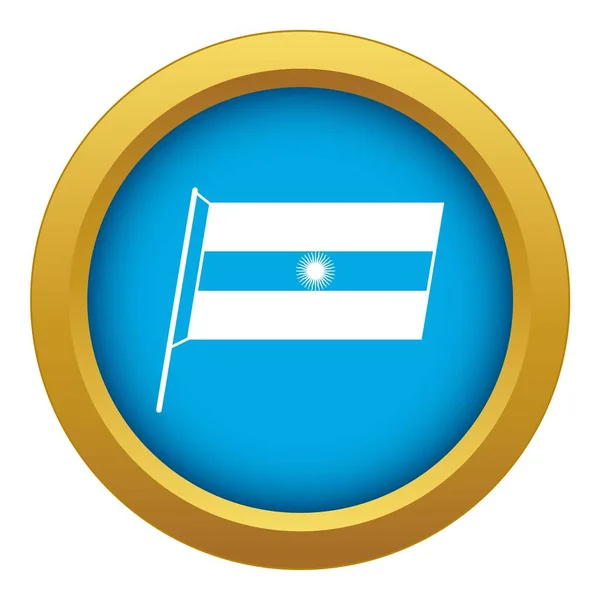 Bandera de Argentina icono azul vector aislado — Vector de stock