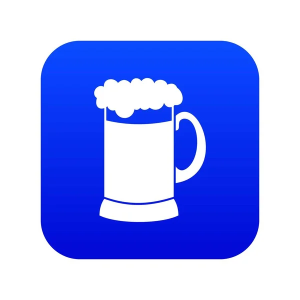 Hrnek z tmavého piva ikonu digitální modré — Stockový vektor