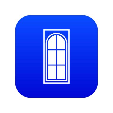 Ahşap kapı cam simgesi dijital mavi