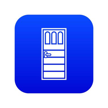 Üç bardak simgesi dijital mavi ahşap kapı