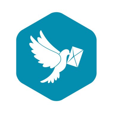 Zarf simgesi, basit tarzı taşıyan güvercin