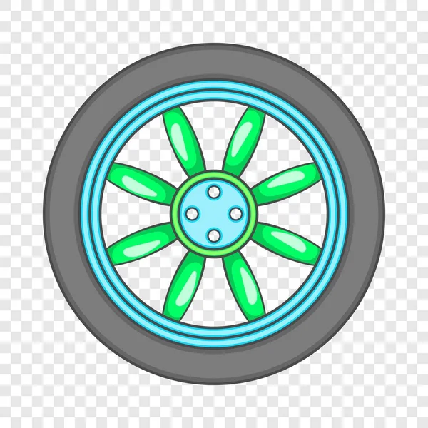 Car wheel icon in cartoon style — Stock Vector